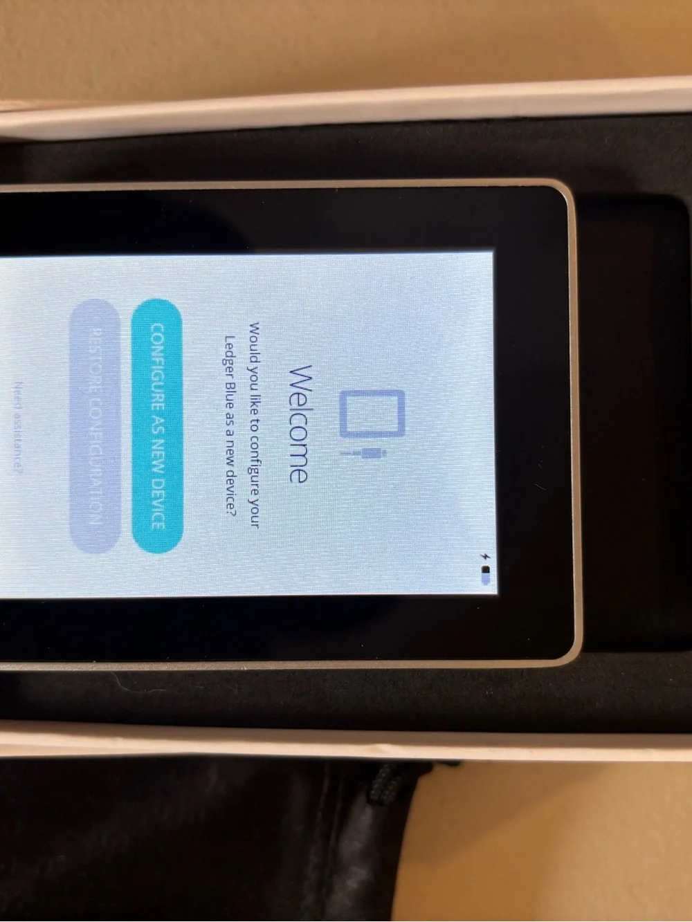 Ledger Blue Hardware Wallet in White and Black